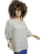 TIFFANY WŁOSKA koszula LNIANA stójka L/XL -44