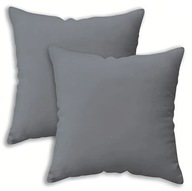 POSZEWKI NA PODUSZKI JAŚKI 2 SZT DEKORACYJNE OZDOBNE GRAFIT KOLOR