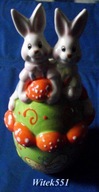 PIĘKNE PORCELANOWE ZAJĄCZKI - SZKATUŁKA - OKAZJA.