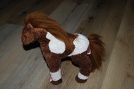 pluszak maskotka brązowo biały koń konik 30 cm