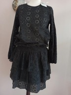 LINE OF OSLO sukienka z haftem ażurowym 34