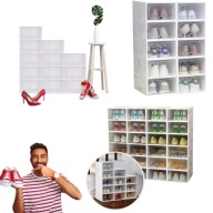 SZAFKA PUDEŁKO REGAŁ NA BUTY OBUWIE BIAŁA WĄSKA WYSOKA PRZEZROCZYSTA