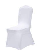 Pokrowiec na krzesło elastyczny Spandex biały