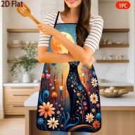 Fartuch kuchenny koty uroczy kolorowy anime prezent poliester morski kwiat
