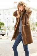 ASOS NEXT TEDDY BEAR COAT LONG CARMEL 40/42