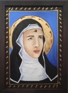 Św. Rita V, obraz olejny w ramie drewnianej