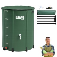 ZBIORNIK POJEMNIK NA DESZCZÓWKĘ WODA SKŁADANY BECZKA 500L POKRYWKA KRAN