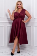 Greta sukienka wieczorowa plus size 44 lśniący burgund