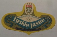 STARA ETYKIETA PIWO TYSKIE JASNE ZDRÓJ BROWAR TYCHY