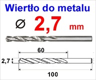 Wiertło 2,7 mm DŁUGIE ( 100mm ) Polskie