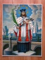 Św. Jan Nepomuc Oleodruk chromolitografia obraz