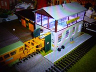 Zakład Naprawy Taboru Kolejowego z Oświetleniem w H0