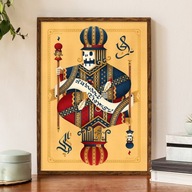 Plakat Jupek 50x70 cm | Karta Fantasy Joker Średniowiecze Tarot