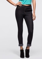 22928 SPODNIE DAMSKIE LEGGINSY JAK DŻINSY JEANSY PODWIJANE 36/38