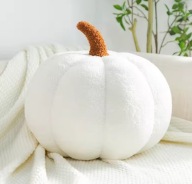 JESIENNA PODUSZKA DEKORACYJNA Z WYPEŁNIENIEM DYNIA JESIEŃ BIAŁA XXL