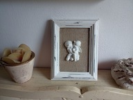 OBRAZ ANIOŁKI, JUTA, SHABBY CHIC