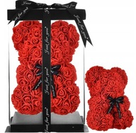 DUŻY MIŚ Z RÓŻ PREZENT NA WALENTYNKI URODZINY 18 DLA DZIEWCZYNY RÓŻANY XXL