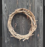 WIANEK Z BLUSZCZU 30 CM wielkanoc ozdoby DUZY naturalny DEKORACJA na drzwi