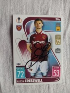 Karta topps autograf West Hamm Aaron Cresswell Champions League