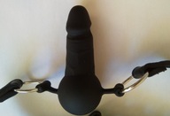 KNEBEL DO UST Z PENISEM + SKÓRZANE KAJDANKI BDSM