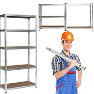 REGAŁ MAGAZYNOWY METALOWY GARAŻOWY PIWNICA SPIŻARNIA SOLIDNY THOMAS 5 PÓŁEK