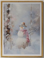 A2 PLAKAT OBRAZ, PLAKAT BAŁWAN BAŁWANEK ZIMA ŚNIEG