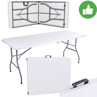 STÓŁ CATERINGOWY OGRODOWY SKŁADANY W WALIZKĘ 180x74cm MOCNY