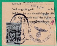 Kraków, okupacja, opłata administracyjna, wycinek /AD/