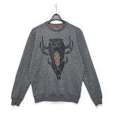 Męska Bluza Wzór Zwierzęcy Druid Szary Melanż House |R. L