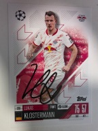 Karta topps mach attax autograf RB Leipzig Champions Lukas Klostermann