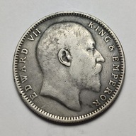 Indie Brytyjskie - 1 rupia - 1907r. Ag 15