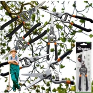 SEKATOR PROSTY OGRODOWY RĘCZNY DO KWIATÓW I PĘDÓW STAL KARBONOWA 8" BRADAS