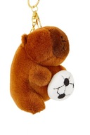 BRELOK MASKOTKA KAPIBARA Z PIŁKĄ 12 CM ZAWIESZKA DLA PIŁKARZA I FANA PIŁKI