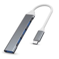 HUB USB-C na 4 porty Szary
