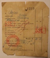 Warszawa - Bródno, 1936 rok, RACHUNEK ZA USŁUGI NA CMENTARZU