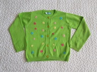 Besta Plus zielony sweterek w kwiatki roz 110