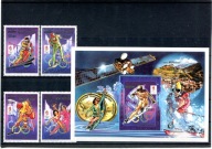 A50312) Olimpiada 92: Mauretanien 982 - 985 I** + Bl 73 I**