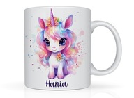 Kubek z imieniem jednorożec na prezent na urodziny dla dziewczynki