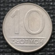 *P[0243] POLSKA 10 złotych 1988 Polska Rzeczpospolita Ludowa Orzeł heraldyk