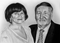 Portret A4 2osób ręcznie rysowany urodziny ślub rocznica