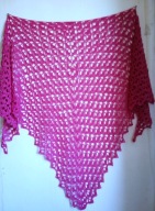 CHUSTA antyczny róż akrylowo- bawełniana DUŻA DZIEŃ MATKI