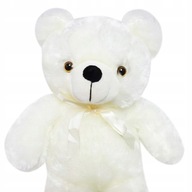 ŚWIECĄCY PLUSZOWY MIŚ PLUSZAK MASKOTKA LED PRZYTULANKA DZIECI BIAŁY ZABAWKA