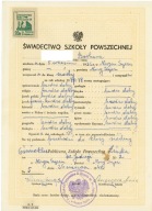 ŚWIADECTWO SZKOŁY POWSZECHNEJ - NOWY SĄCZ ROK 1948
