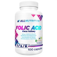 ALLNUTRITION FOLIC ACID KWAS FOLIOWY 100 KAP WITAMINA B9 CIĄŻA FOLIANY