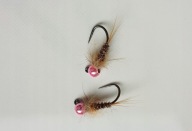 SZTUCZNA MUCHA NIMFA JIG #12 Pink/Brown Killer