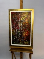 OBRAZ NA PŁÓTNIE | „JESIENIĄ W LESIE" | WŁODZIMIERZ ZAPART 50X80CM