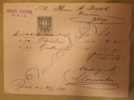 MORITZ WERBER, BIALA - KOZY, 1886 rok, BIELSKO - BIAŁA, STARY ZNACZEK