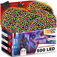 Lampki choinkowe 500 LED Multikolor 35m IP44 8 trybów