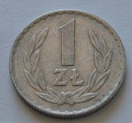 1 ZŁOTY ALUMINIUM POLSKA 1975 ROK ZNAK MENNICY !!!