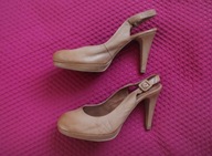 Ryłko Estima 40 czółenka skóra naturalna beżowe